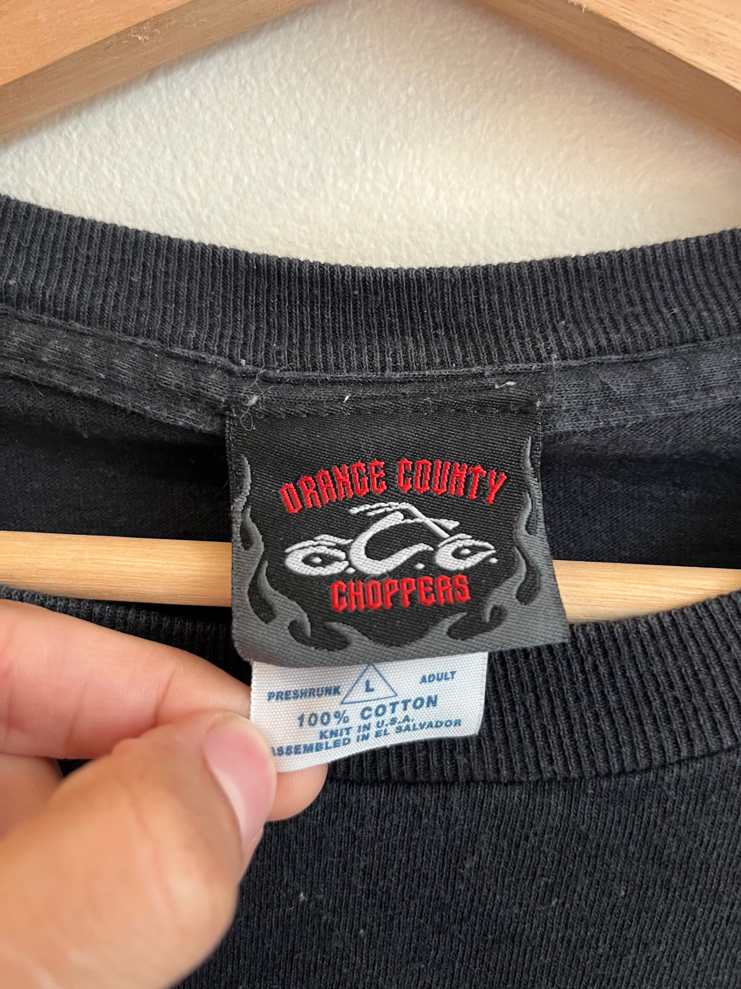00s Orange County Chopper Black Long Sleeve Shirt (L)