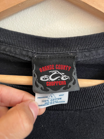 00s Orange County Chopper Black Long Sleeve Shirt (L)