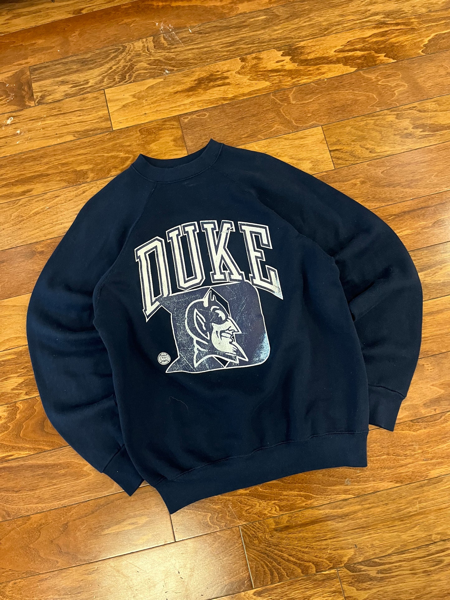 80s Duke University Raglan Crewneck (L)