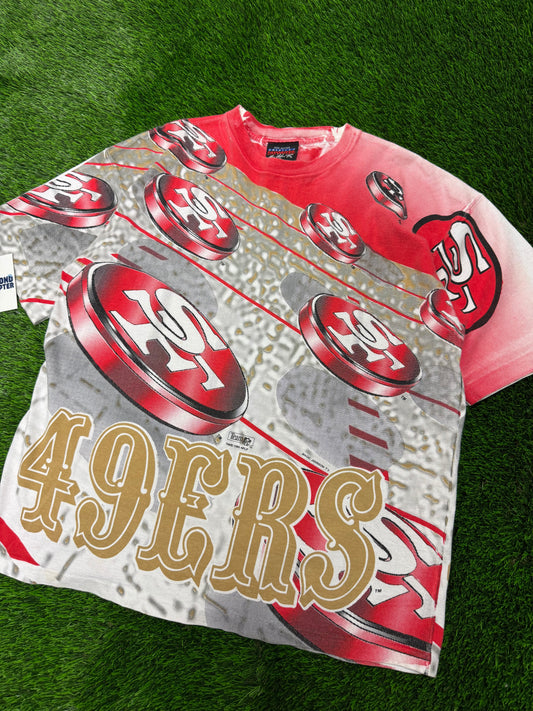 1995 San Francisco 49ers Magic Johnson T's AOP Tee (XL)
