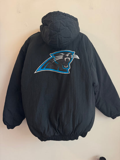 90s Carolina Panthers Black Starter Puffier Jacket (M)
