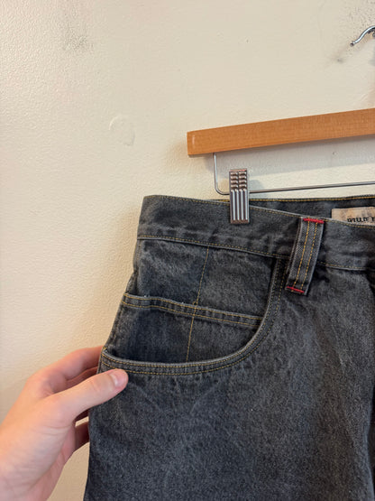 00s Esco Duns Baggy Black Shorts (34)
