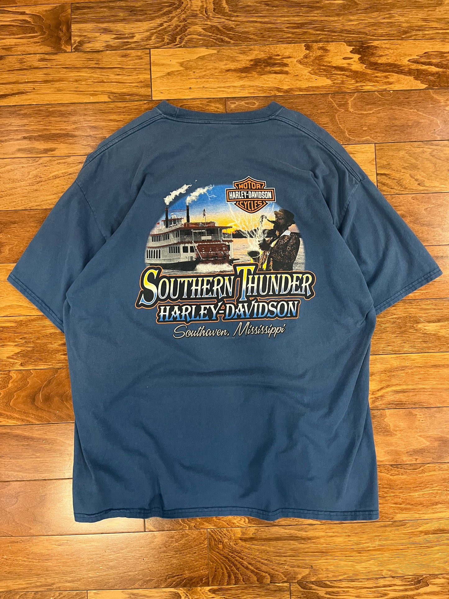 2014 Harley Davidson Southern Thunder Blue Tee (XXL)
