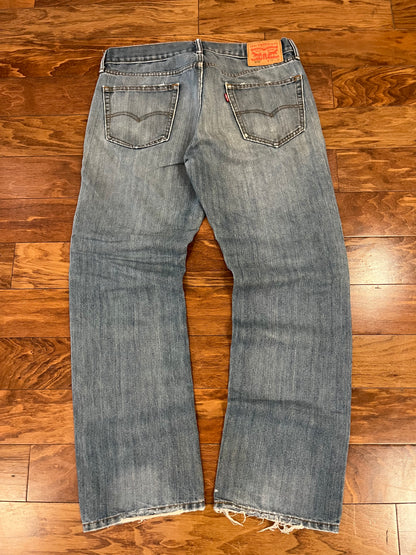 00s Levi's 559 Distressed Blue Jeans (34 x 32)