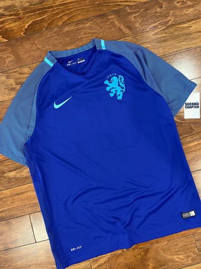 Netherlands KNVB National Team Nike Away Soccer Jersey 2016 Kit (L)