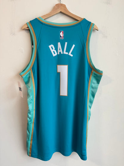 2023 Charlotte Hornets LaMelo Ball Deadstock City Edition Teal Jordan Jersey (L)