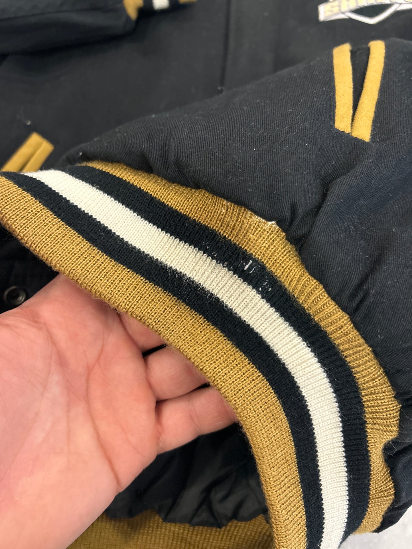 90s New Orleans Saints Vintage Logo Athletic Varsity Jacket (M)