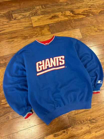 90s New York Giants Starter Blue Crewneck (L)