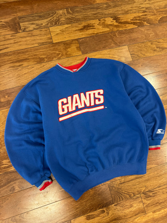 90s New York Giants Starter Blue Crewneck (L)