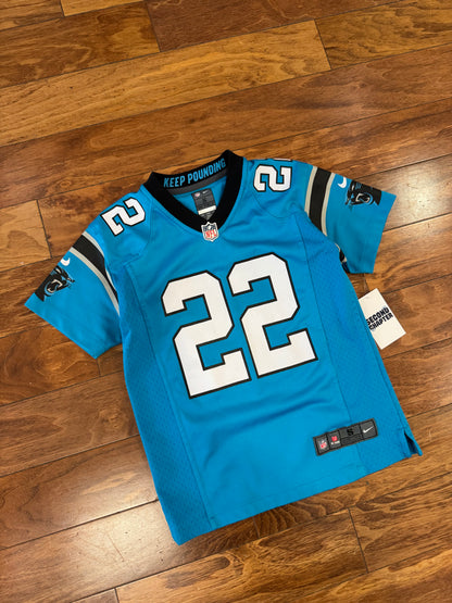 2020 Carolina Panthers Christian McCaffery Blue Jersey (Youth S)