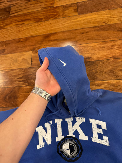 00s Nike Spell Out Swoosh Blue Hoodie (M)