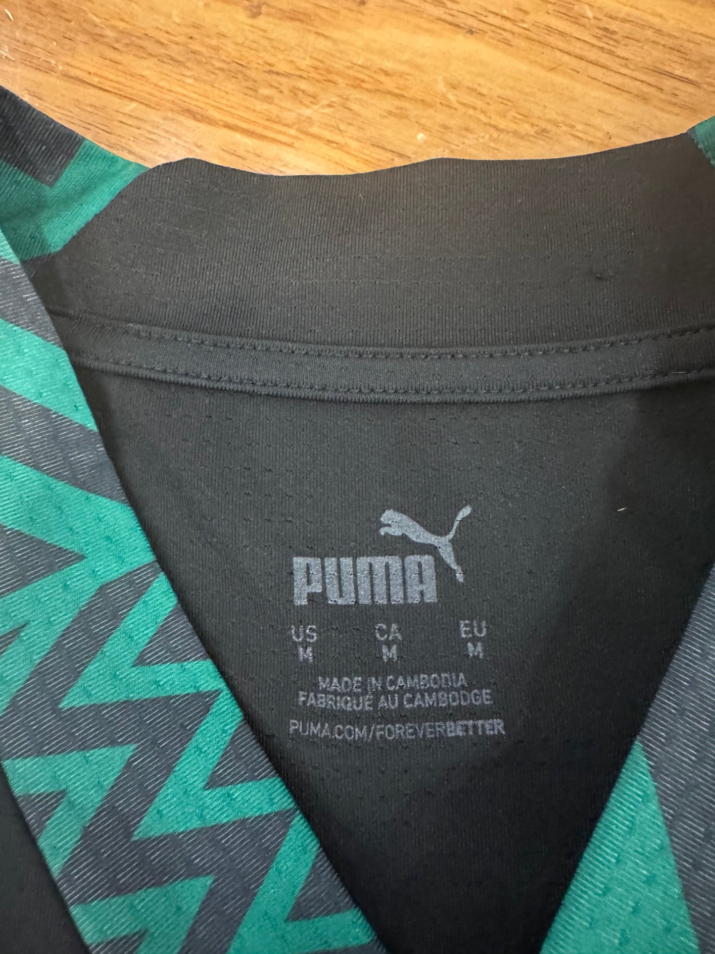 Puma Borussia Black/Green Soccer Jersey 2022-23 Kit (M)