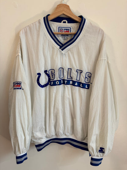 90s Indianapolis Colts Starter White Windbreaker (XL)