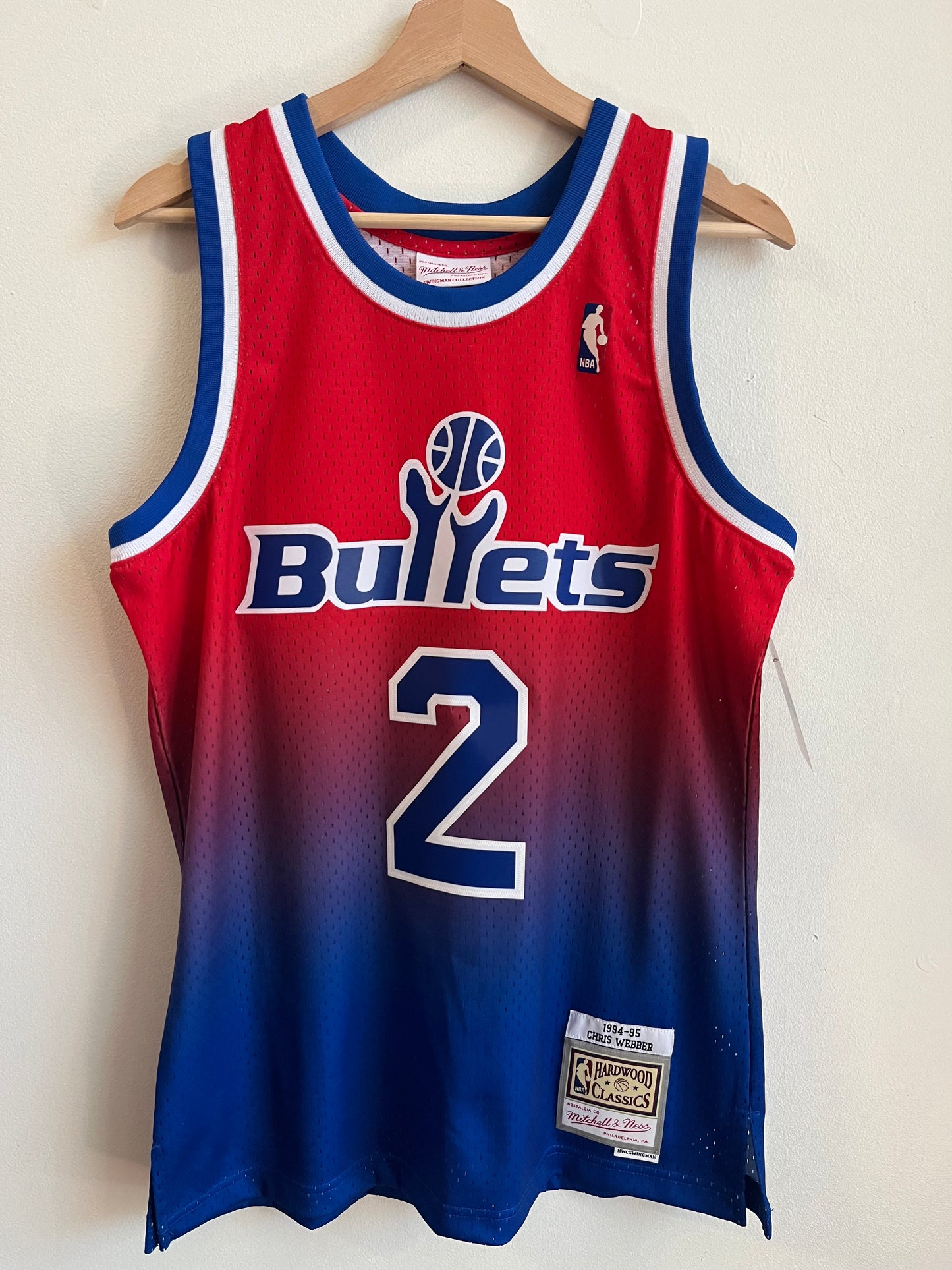 Washington Bullets Chris Webber Mitchell & Ness NBA Jersey (M)