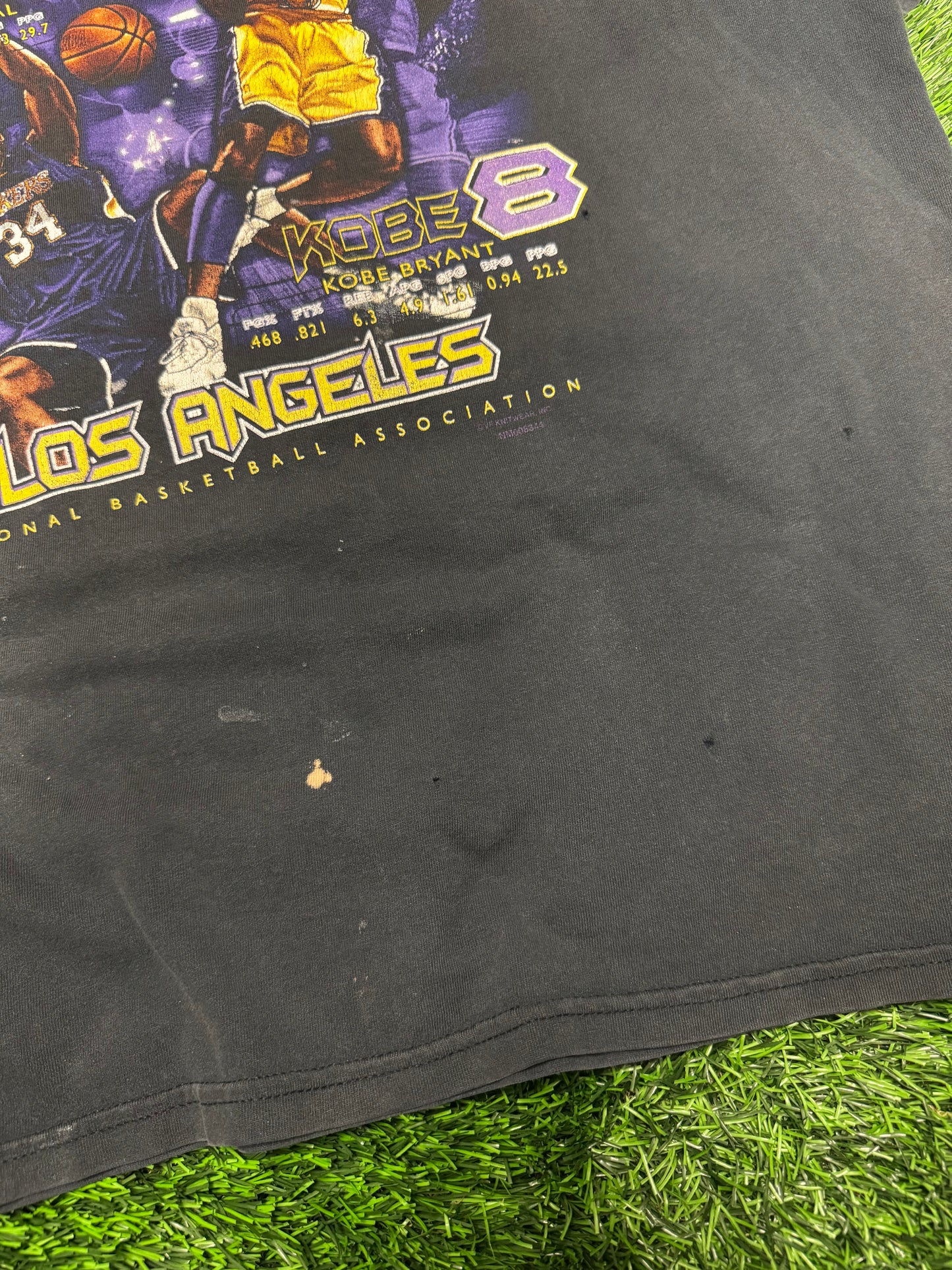 2000 Los Angeles Lakers Lakertime Kobe Bryant + Shaquille O'Neal Vintage Tee (XXL)