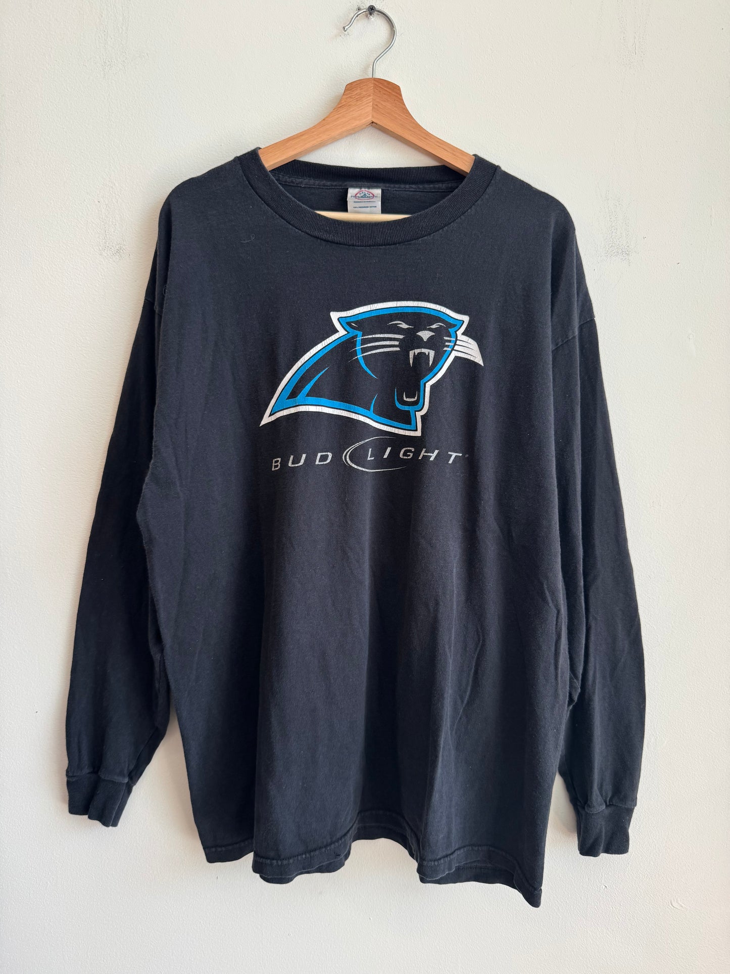 2010s Carolina Panthers Bud Light Back in Black Long-Sleeve Shirt (XL)