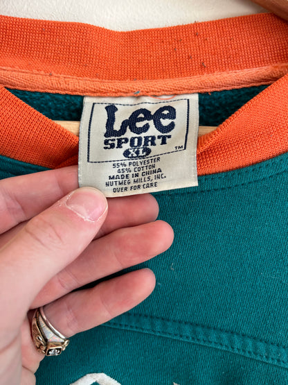 90s Miami Dolphins Embroidered Lee Sports Crewneck (XL)