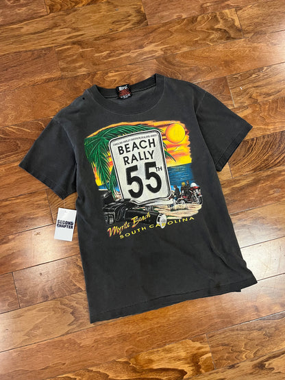 90s Harley Davidson 55th Beach Rally Graphic Tee (M)