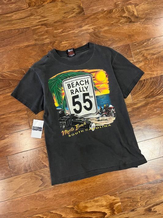 90s Harley Davidson 55th Beach Rally Graphic Tee (M)