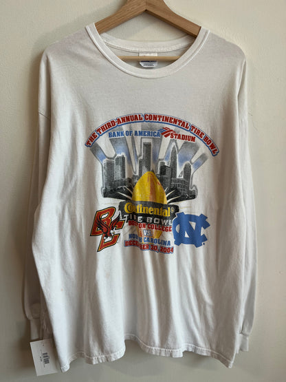 2004 Boston College v UNC tar Heels Tire Bowl Long-Sleeve (XL)