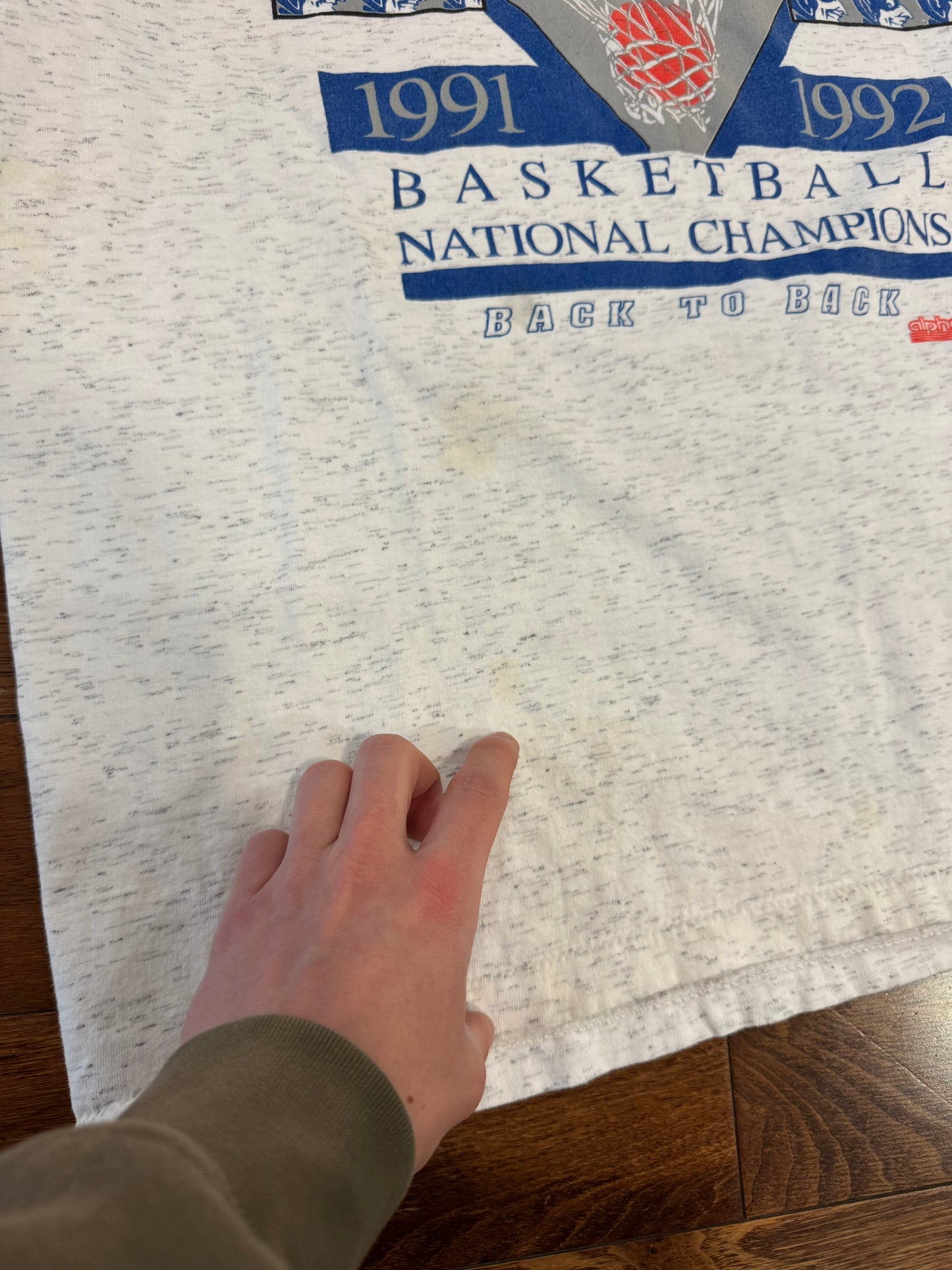 1992 Duke Basketball "Back to Back" Alpha Tee (XL)