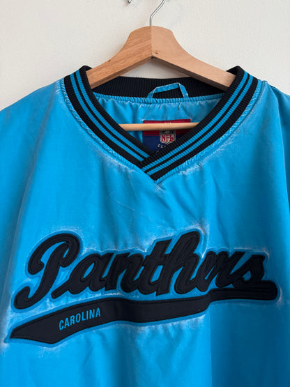 00s Carolina Panthers Faded Blue Tail Swoop Windbreaker (XL)