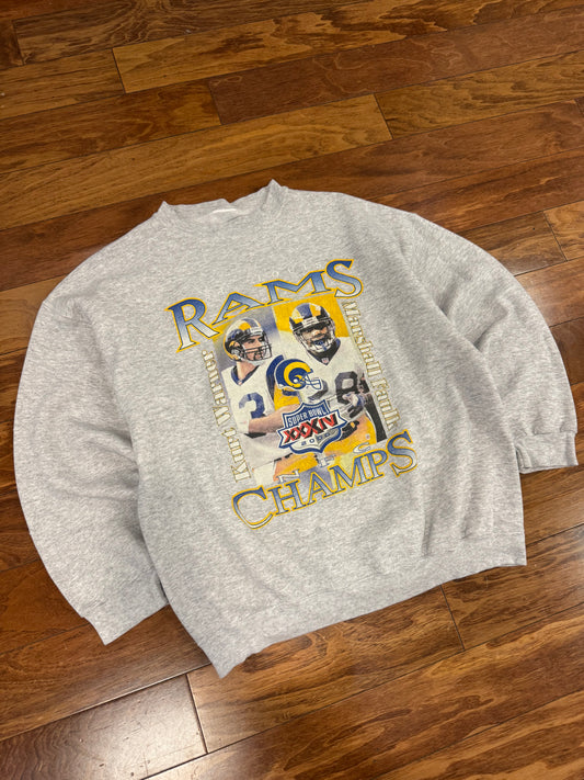 2000 St Louis Rams Warner & Faulk Crewneck (XL)