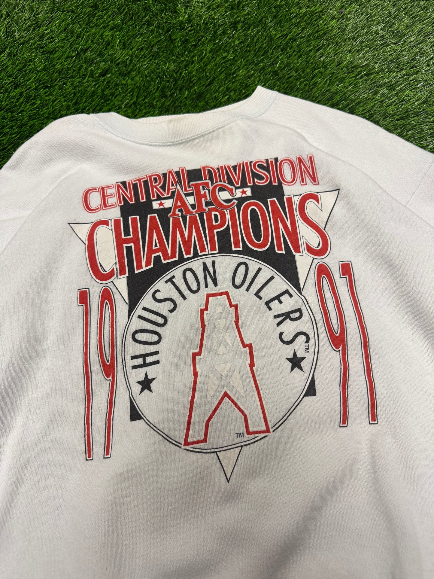 1991 Houston Oilers (Titans) Vintage AFC Champions Crewneck (XL)