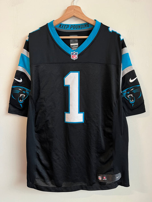 2013 Carolina Panthers Cam Newton Fully Stitched Nike Home Jersey (XL)
