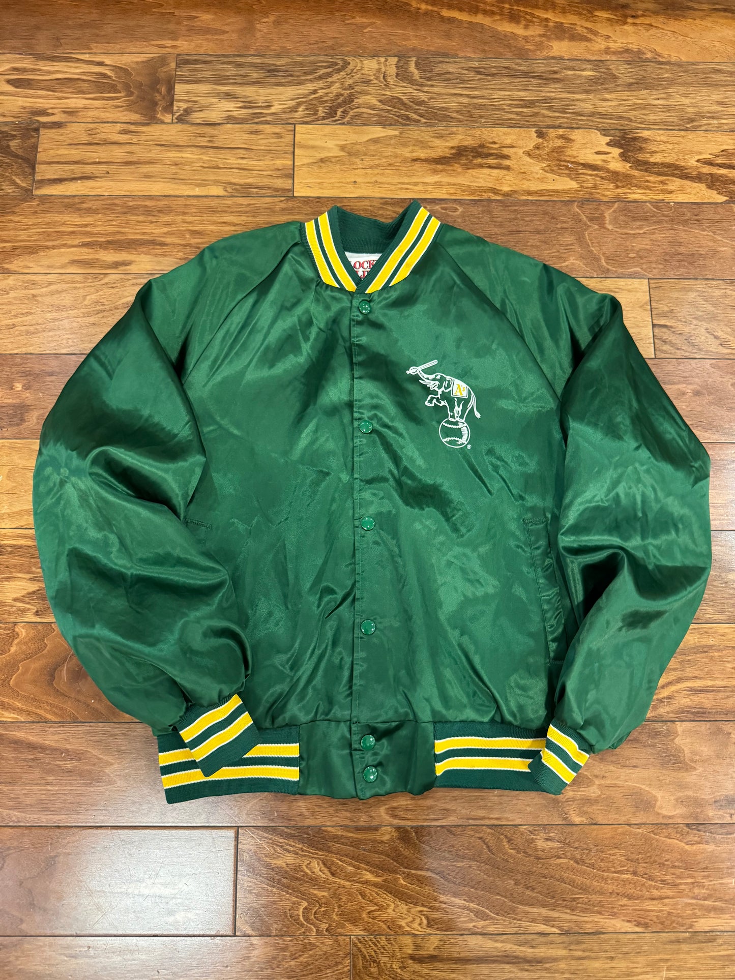 1992 Oakland Athletics Vintage Locker Line Satin Jacket (M)