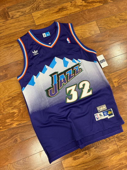 Utah Jazz Karl Malone #32 Adidas Hardwood NBA Jersey (XL)
