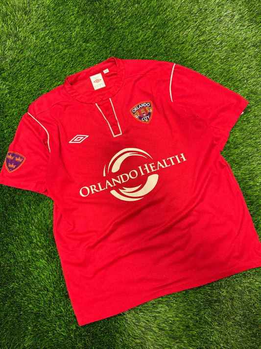 Orlando City Umbro Red Soccer Jersey 2011-12 USL Pro Kit (L)