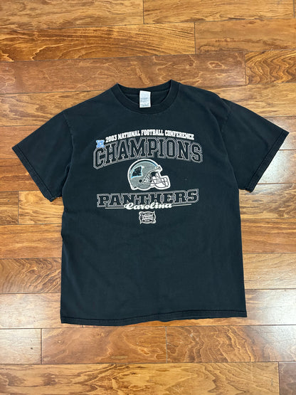 2003 Carolina Panthers Black Super Bowl Tee (L)