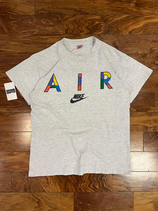 90s Nike Air Vintage Multi-Color Big Check Tee (L)