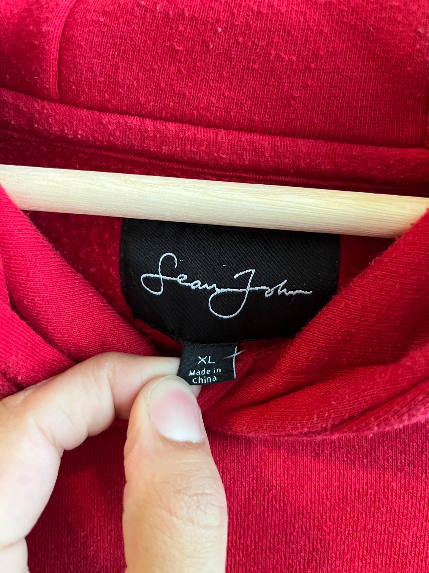 00s Sean John Red Embroidered Hoodie (XL)