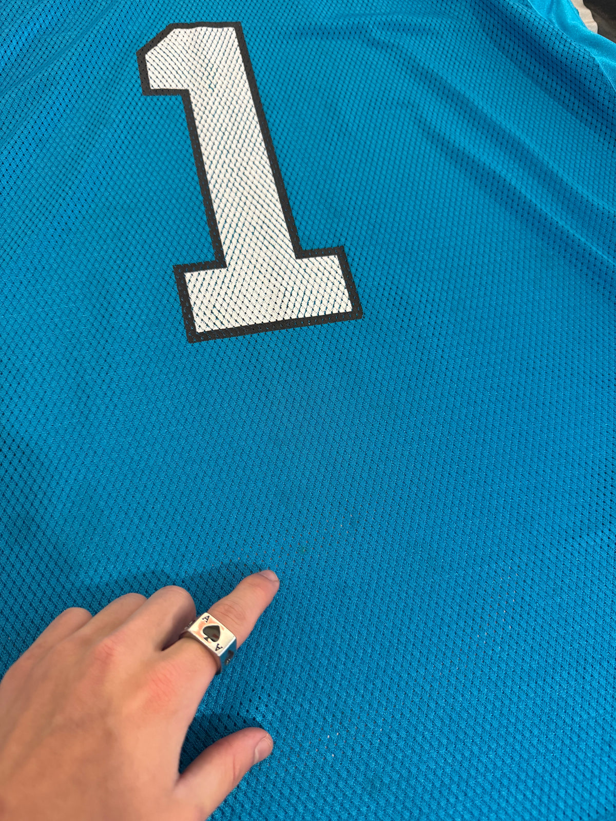 2010s Carolina Panthers Cam Newton Blue Rookie Reebok Jersey (XXL)