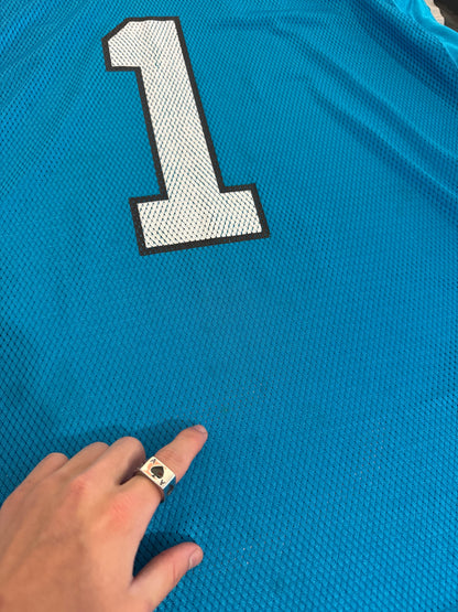2010s Carolina Panthers Cam Newton Blue Rookie Reebok Jersey (XXL)