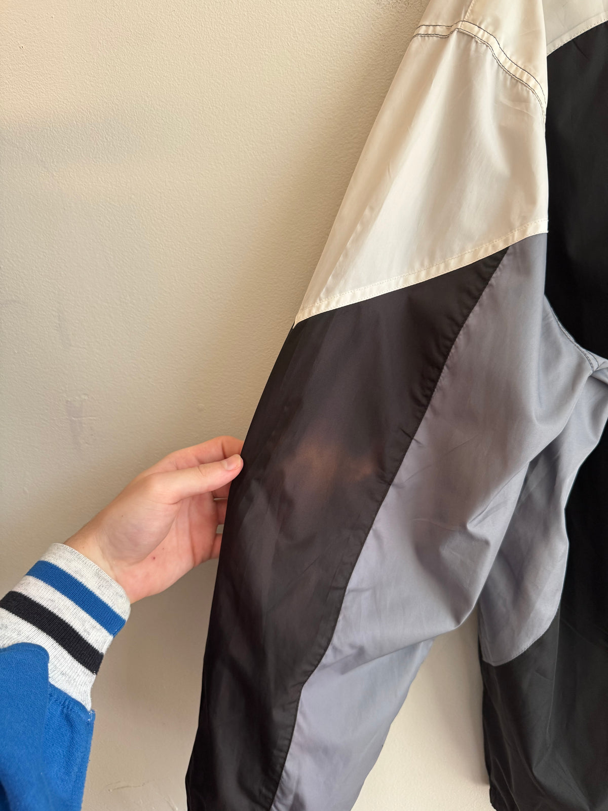 00s Carolina Panthers Sports Illustrated Striped Windbreaker (XL)