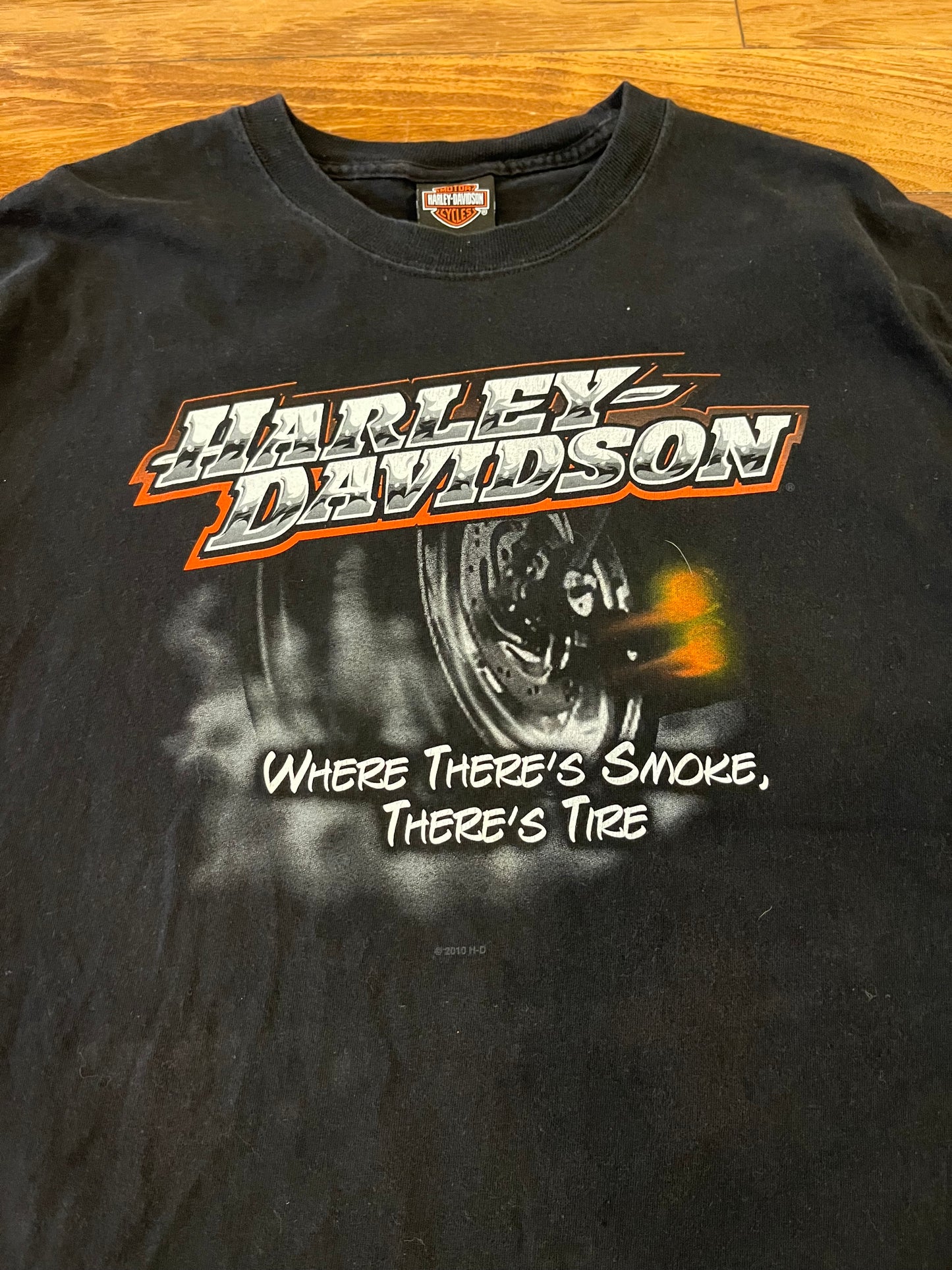 2010 Harley Davidson Tire Smoke Tee (XXL)