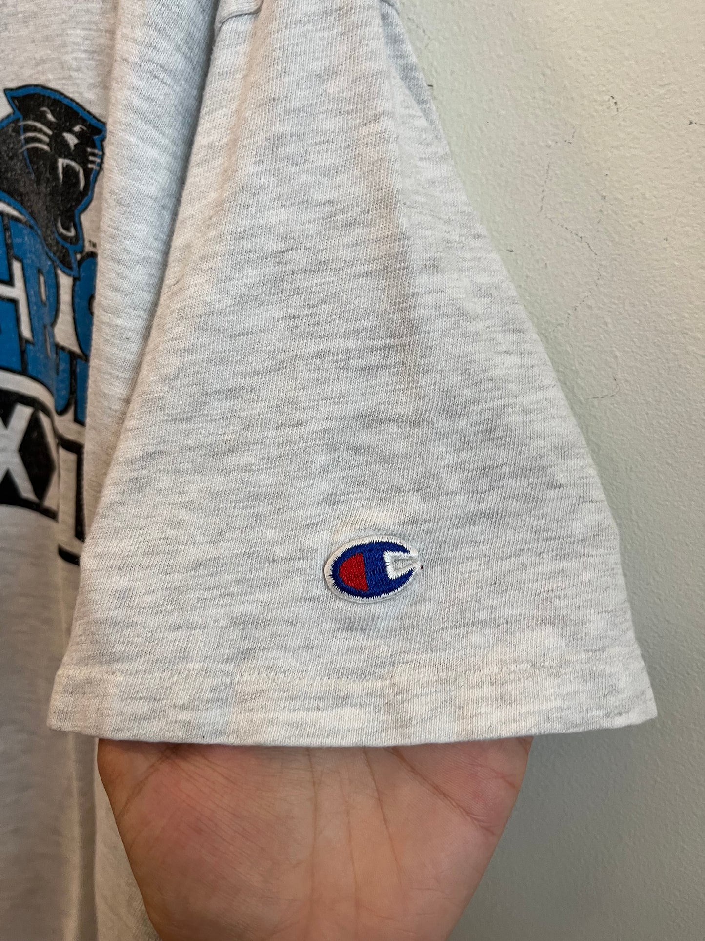 1993 Carolina Panthers XXL Champion Boxy Grey Tee (XL)