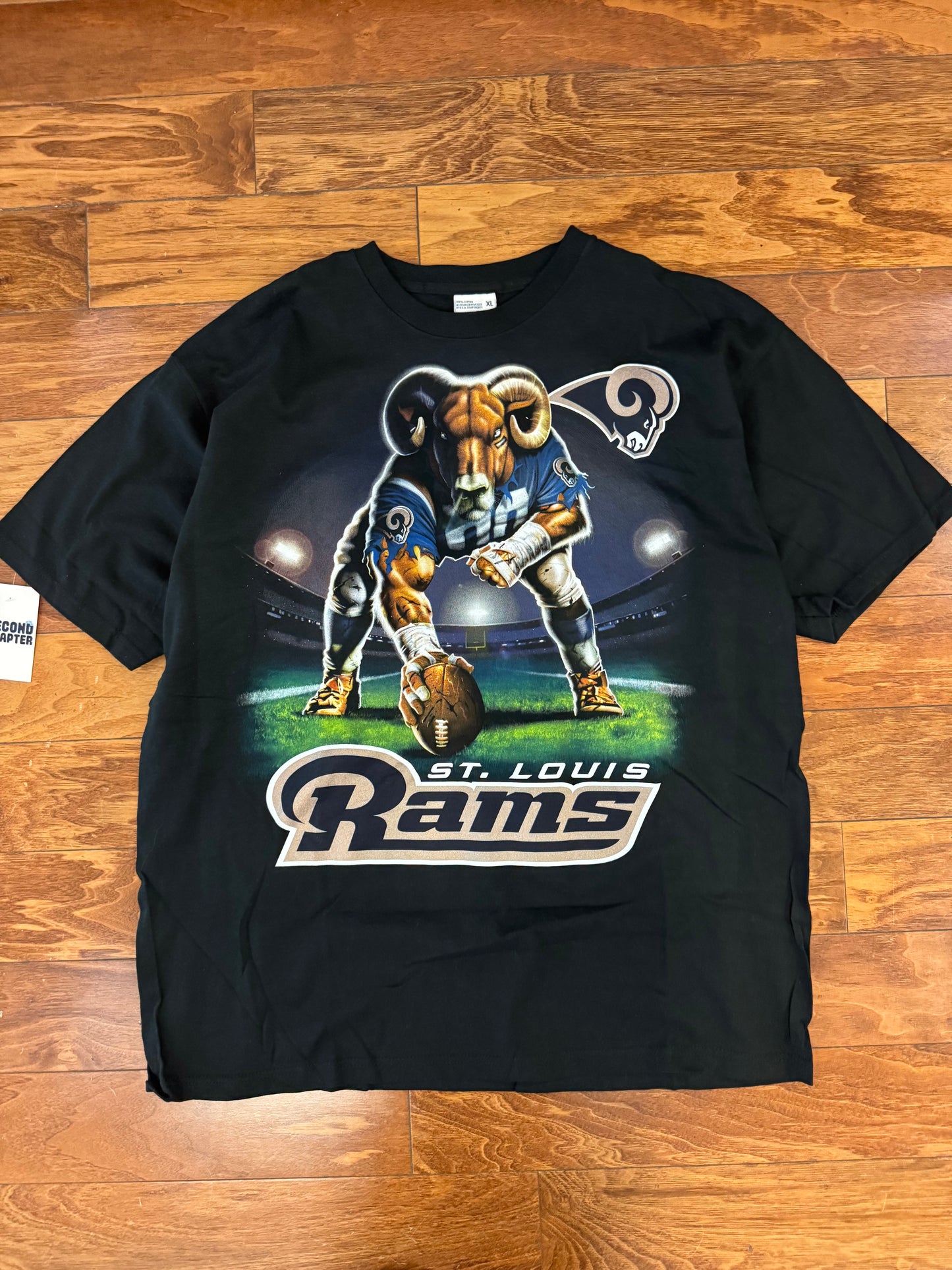00s St Louis Rams Vintage Liquid Blue Center Deadstock Tee (XL)