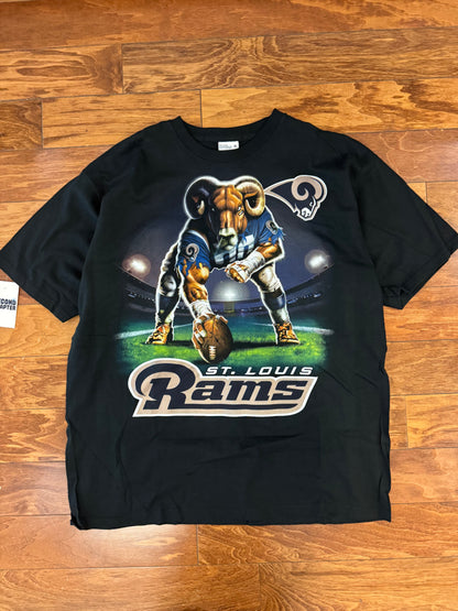 00s St Louis Rams Vintage Liquid Blue Center Deadstock Tee (XL)