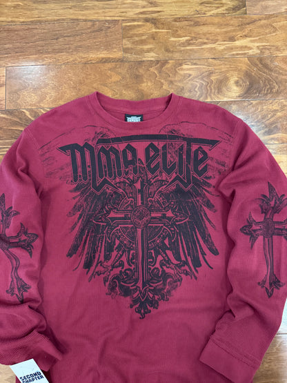00s MMA Elite Burgundy Thermal Shirt (XL)