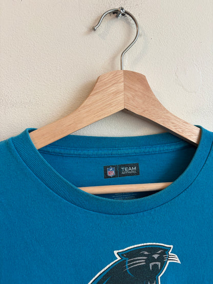 00s Carolina Panthers Blue Cat Scratch Long Sleeve Shirt (L)