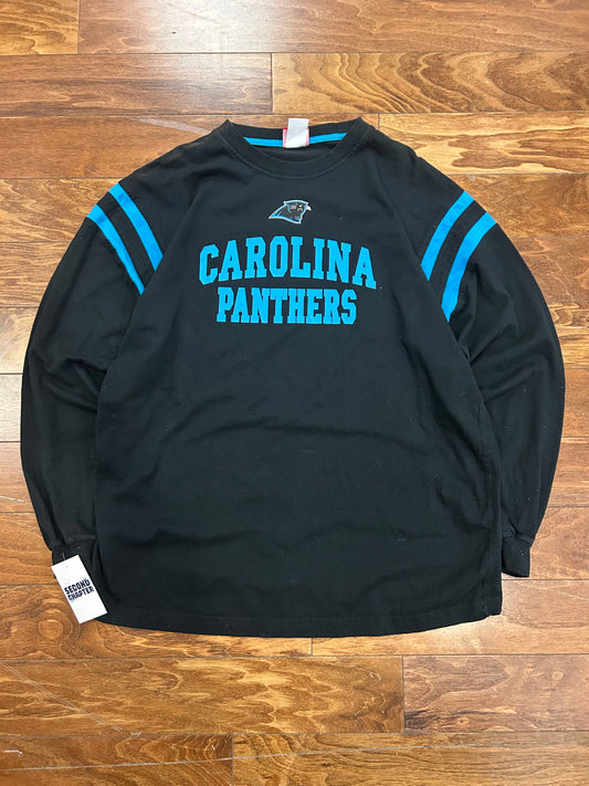 00s Carolina Panthers Striped Long Sleeve Shirt (L)