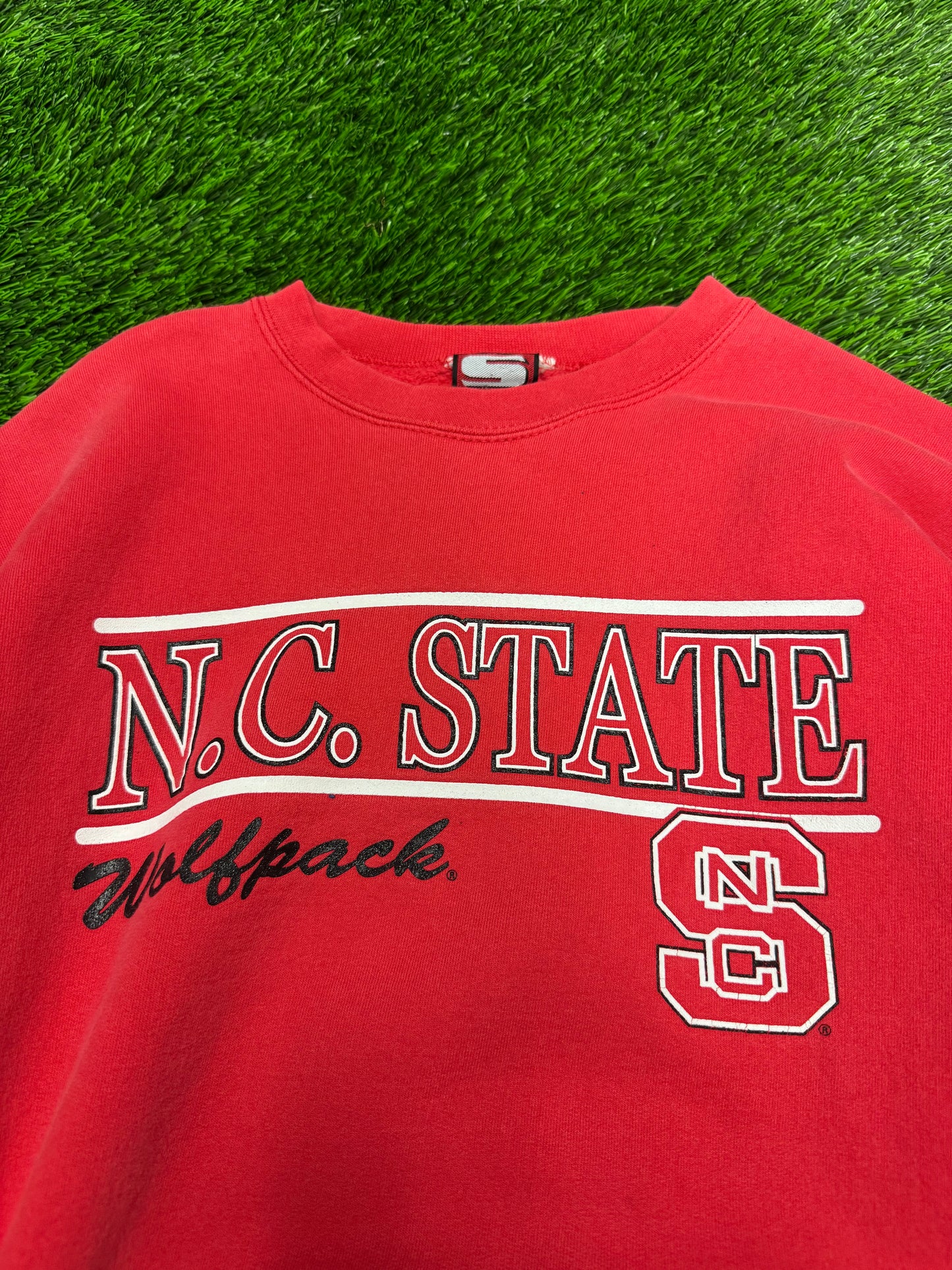 90s NC State University Wolfpack Spell Out Sportex Vintage Crewneck (M)