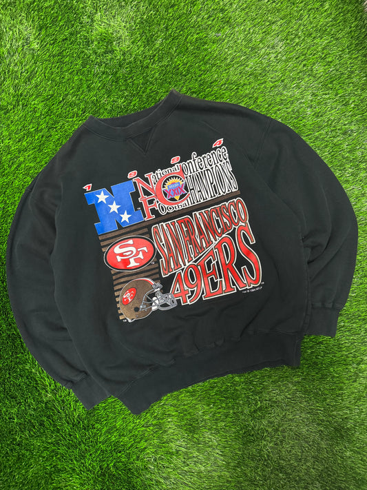 1994 San Francisco 49ers Vintage NFC Champs Crewneck (XL)