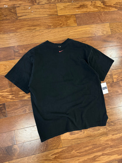 90s Nike Essential Swoosh Black Tee (L)
