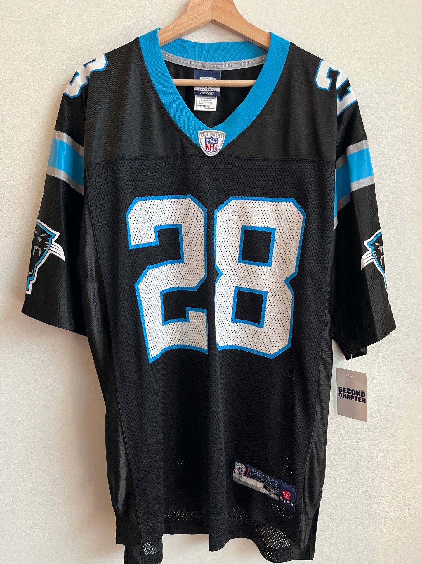 00s Carolina Panthers Jonathan Stewart Home Jersey (M)