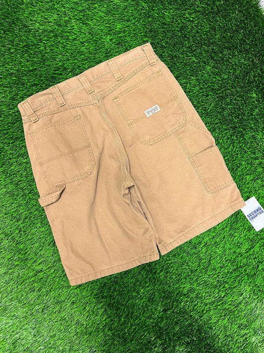 00s Wrangler Tan Workwear Carpenter Shorts (34)